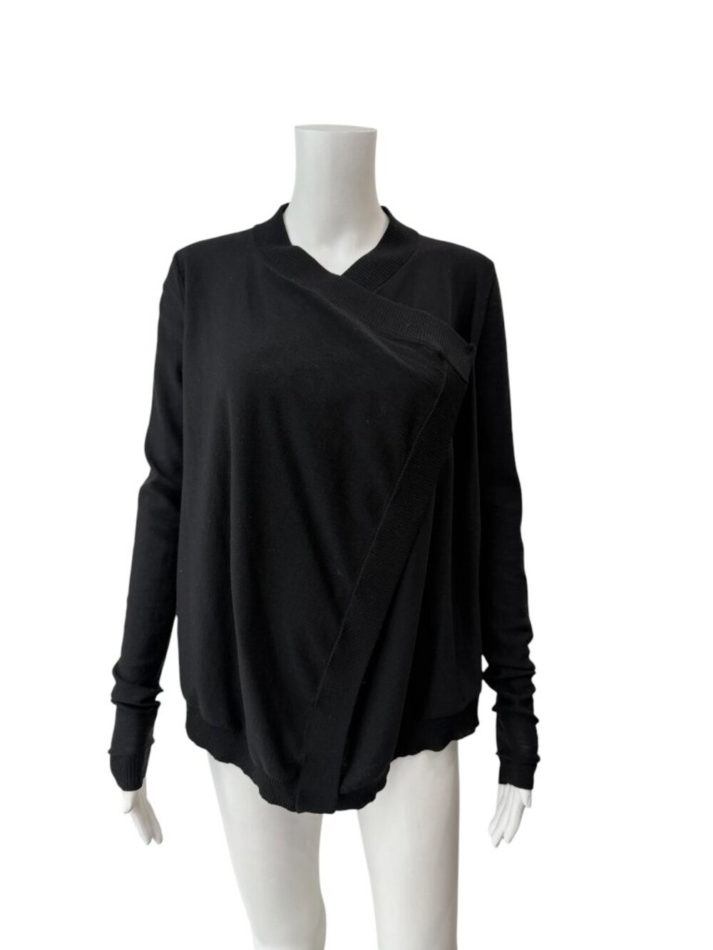 Givenchy Black Cross Wrap Sweater Top size Small